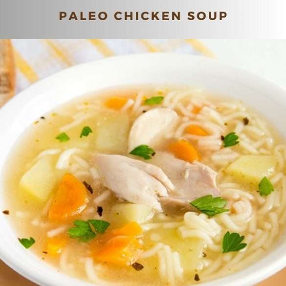 Slow cooker paleo chicken soup recipe. A delicious and easy-to-make paleo soup that will leave you wanting more. #slowcooker #crockpot #paleo #diet #dinner #homemade #chicken #soups