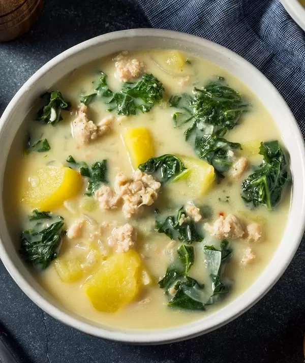 slow-cooker-keto-tuscan-soup Slow cooker keto Tuscan soup. Enjoy a delicious, low-carb Tuscan soup with this simple slow cooker keto recipe.#slowcooker #crockpot #dinner #soups #keto #lowcarb #whole30 #healthy #homemade #recipes