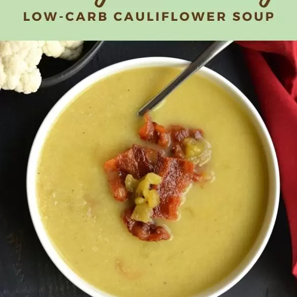 slow-cooker-keto-cauliflower-soup Slow Cooker keto cauliflower soup. This slow cooker soup is a delicious way to enjoy all the flavors of a comforting loaded keto dish.#KetoSlowCooker #KetoCauliflowerSoup #LowCarbSoup #EasySoupRecipe #HealthyEating