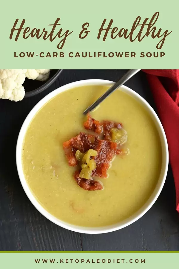 slow-cooker-keto-cauliflower-soup Slow Cooker keto cauliflower soup. This slow cooker soup is a delicious way to enjoy all the flavors of a comforting loaded keto dish.#KetoSlowCooker #KetoCauliflowerSoup #LowCarbSoup #EasySoupRecipe #HealthyEating