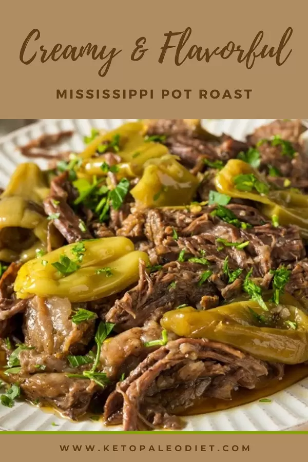 slow-cooker-keto-mississippi-pot-roast Slow cooker keto Mississippi pot roast. This Pot Roast is really tasty and tender. It's like a regular roast, but it's made with low-carb ingredients.#KetoPotRoast #SlowCookerLove #MississippiStyle #LowCarbDinner #CrockpotRecipes #KetoDiet #LowCarbMeals #SlowCookerMeals #KetoDeliciousness #HealthyEats #KetoRecipes #DeliciousDinner #MouthwateringMeals #KetoCooking #SlowCookerKeto