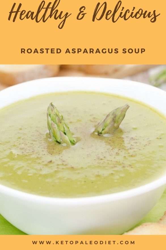 instant-pot-paleo-roasted-asparagus-soup Instant pot paleo roasted asparagus soup. Looking for a delicious and healthy soup recipe that's easy to make? Look no further than Roasted Asparagus Soup! #pressurecooker #instantpot #soup #paleo #healthy #vegetarian #vegan #lowcarb