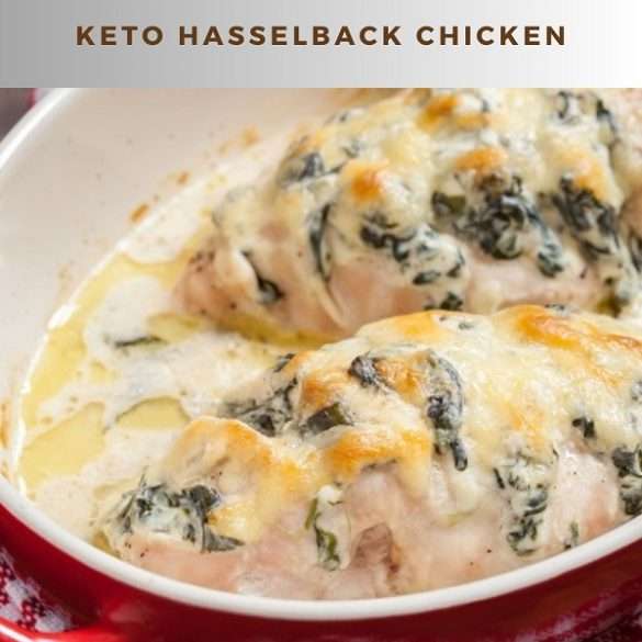 Slow cooker keto hasselback chicken. Looking for a delicious and easy-to-make chicken recipe that will impress your family and friends? Look no further than Slow Cooker Hasselback Chicken Breasts with Cheese and Spinach! #slowcooker #crockpot #chicken #keto #diet #healthy #dinner