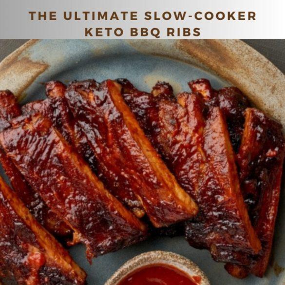 Slow cooker keto bbq ribs. Enjoy a delicious and nutritious meal with this easy-to-follow  BBQ Ribs recipe! Perfect for a low-carb lifestyle, it's packed with flavor and ready in 4 hours. #SLOWCOOKER #CROCKPOT #RIBS #KETO #dinner #lowcarb #recipes