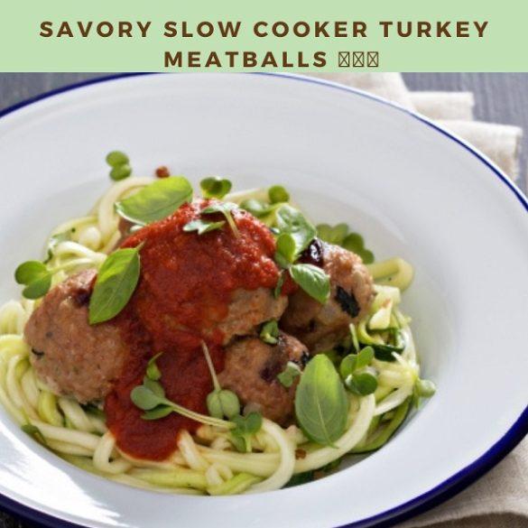 Slow cooker paleo turkey meatballs. Enjoy the delicious flavors of slow-cooked paleo turkey meatballs! This healthy, easy-to-make meal is gluten and dairy free, perfect for all of your paleo diet needs. Try it today using the slow cooker. #slowcooker #crockpot #paleo #meatballs #healthy #dinner #recipes